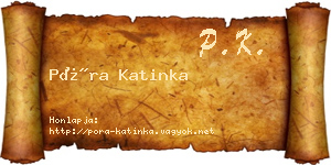 Póra Katinka névjegykártya