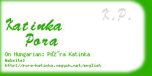 katinka pora business card